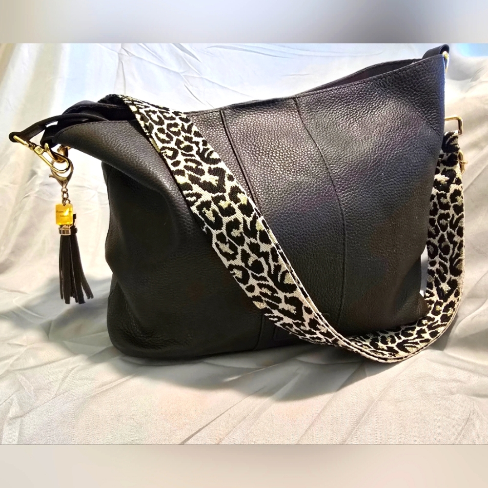 POM POM London Dark Chocolate Leather Bag